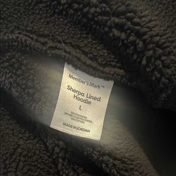 Member's Mark Sherpa Lined Hoodie - Black, men’s size L - Picture 5 of 6
